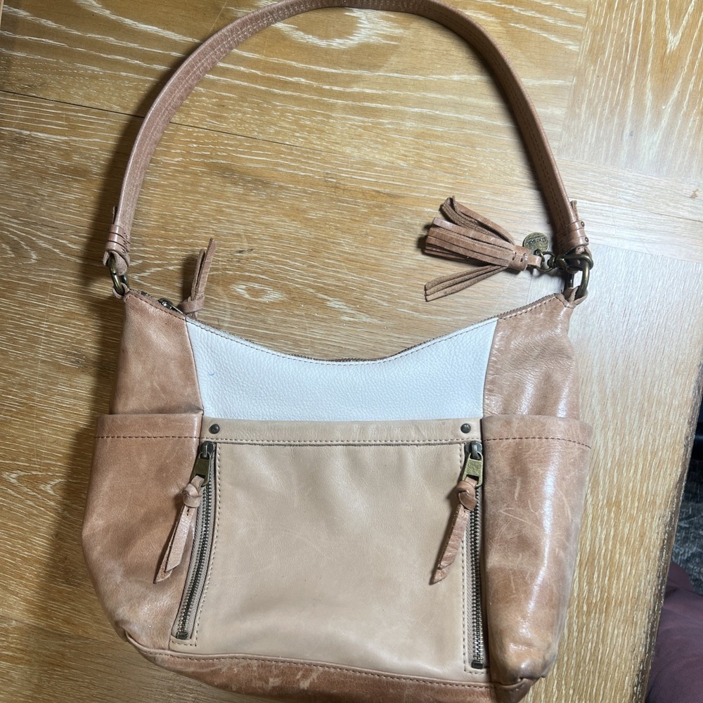 The Sake Gen Hobo Natural Block Bag‎ Purse Leather